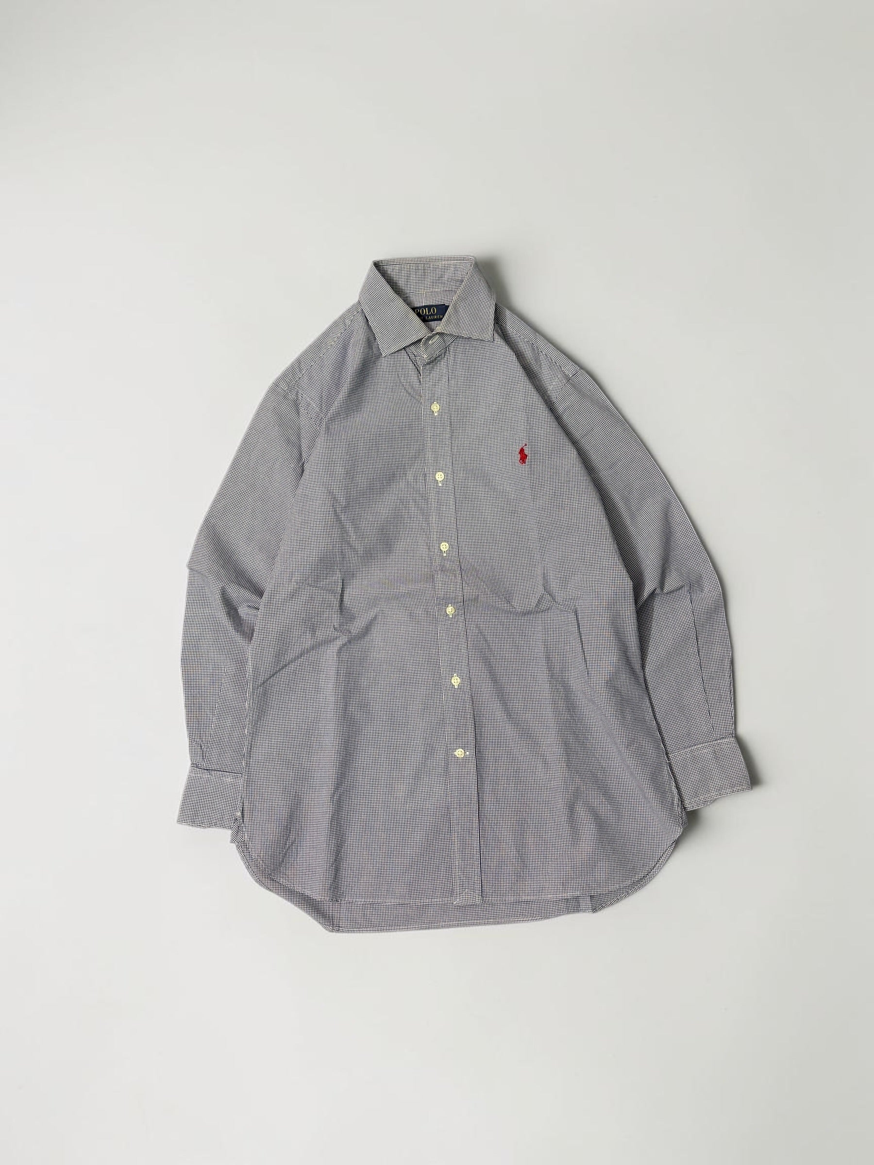 RALPH LAUREN MICROCHECK BLUE SHIRT