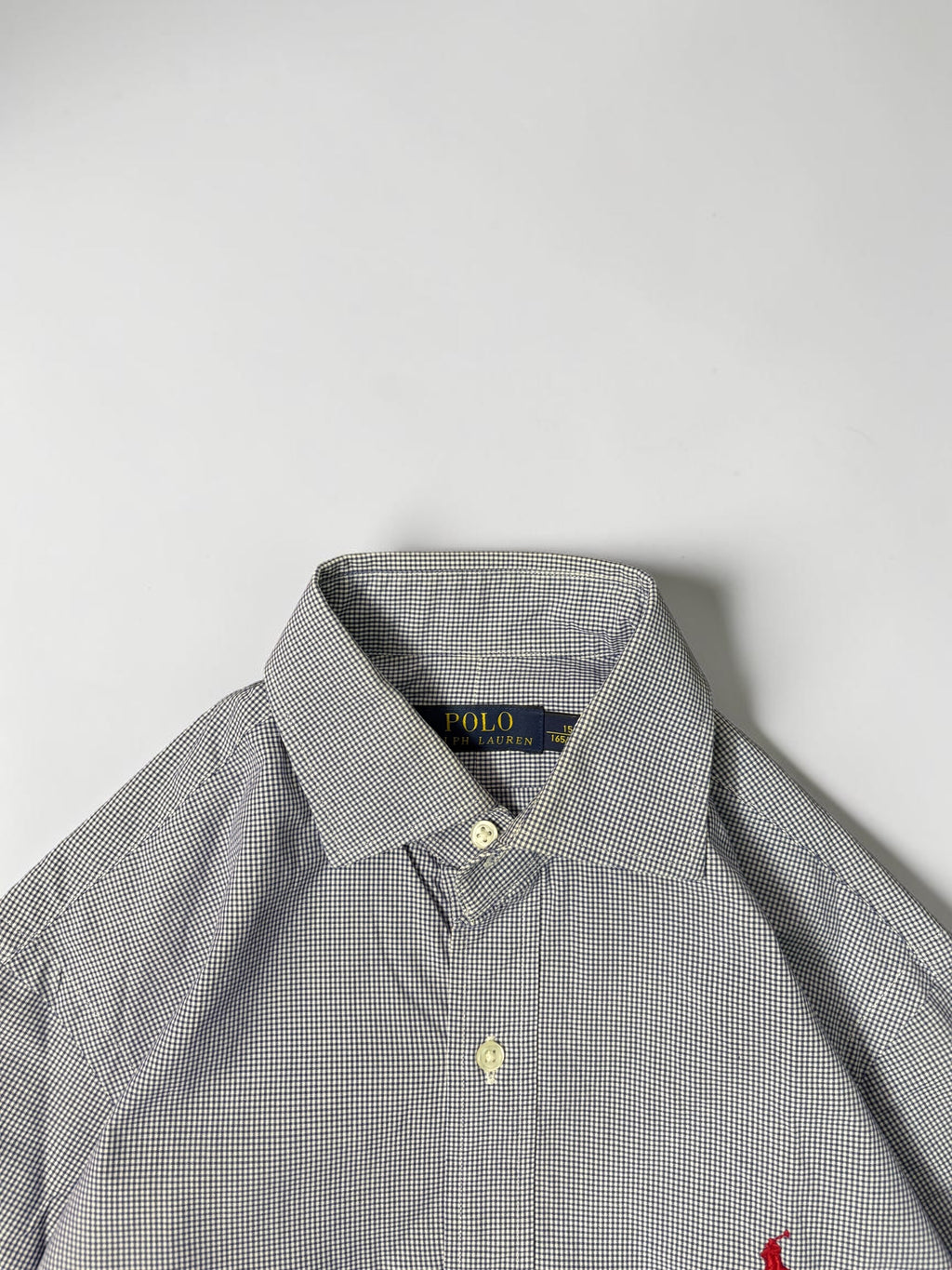 RALPH LAUREN MICROCHECK BLUE SHIRT