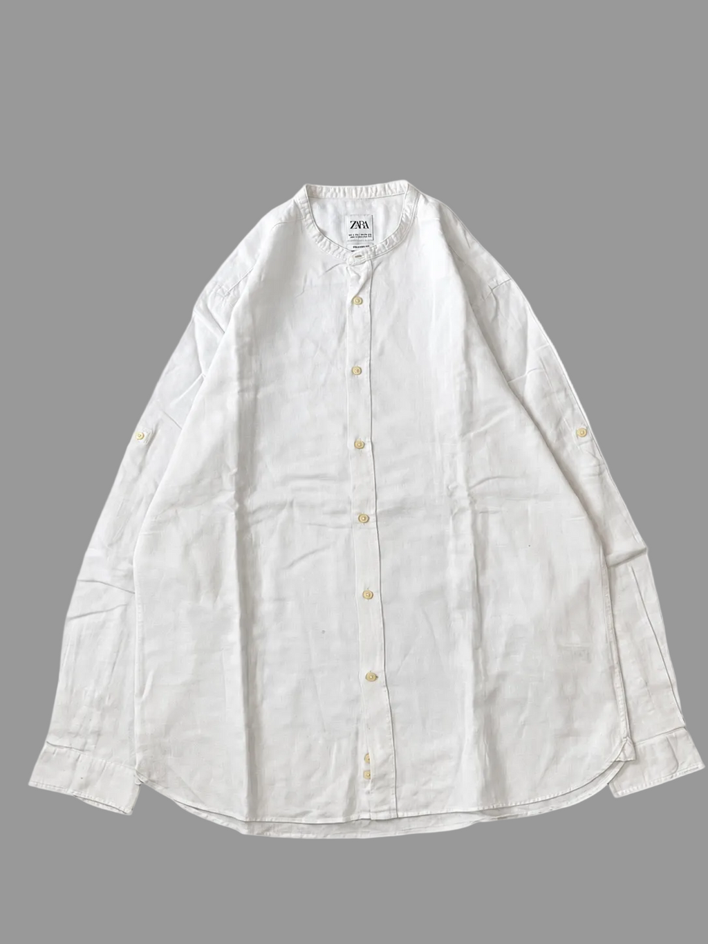 ZARA WHITE LINEN SHIRT