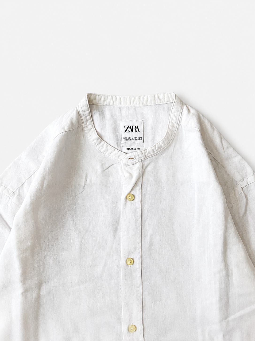 ZARA WHITE LINEN SHIRT